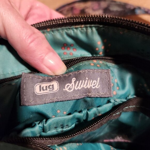 Lug Swivel Crossbody Bag With Floral Print & Multiple Compartments Cottage Whims - Picture 2 of 8